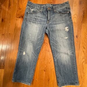 American Eagle Women’s Cropped Jeans Size 12 Boy Fit